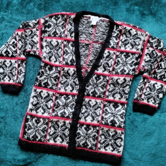 Pappagallo Sweaters - Winter Mohair Fleece Cardigan Size M